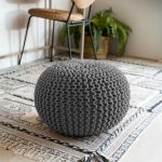 Pouf gray pamucna ognootporna taburetka