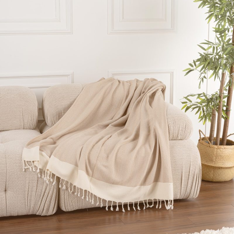 100% Памучни прекривачи за тросед 150*200 – Baliksirti – Beige