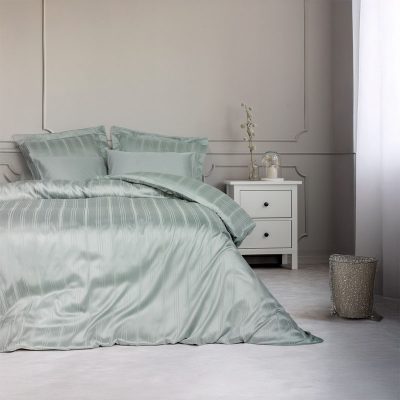 Premium Bamboo сатен постелнина – Bamboo Stripe – Mint