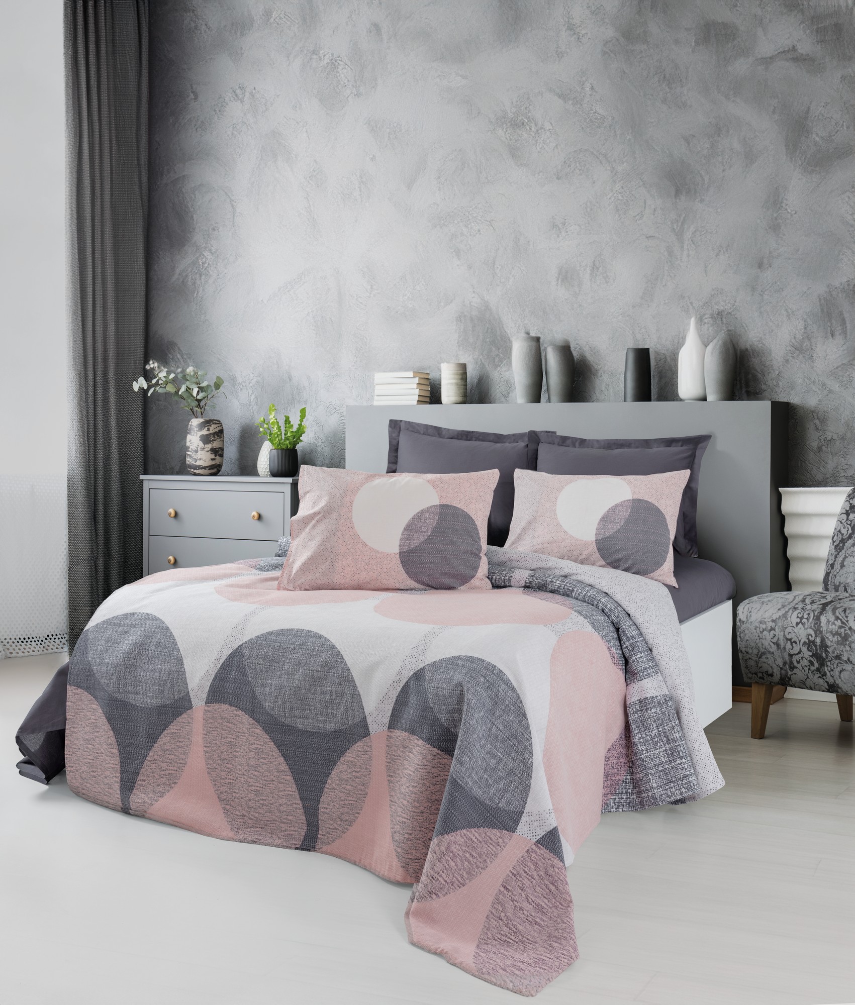 129CTN563920-201.jpg Leron - Grey – Дупли пике прекривач - Image 1