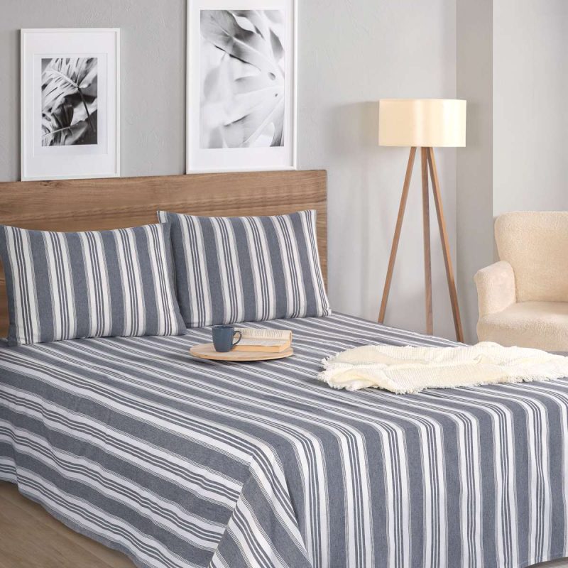 Soft Line – Anthracite – Сет од дупли чаршав со навлаки за перници