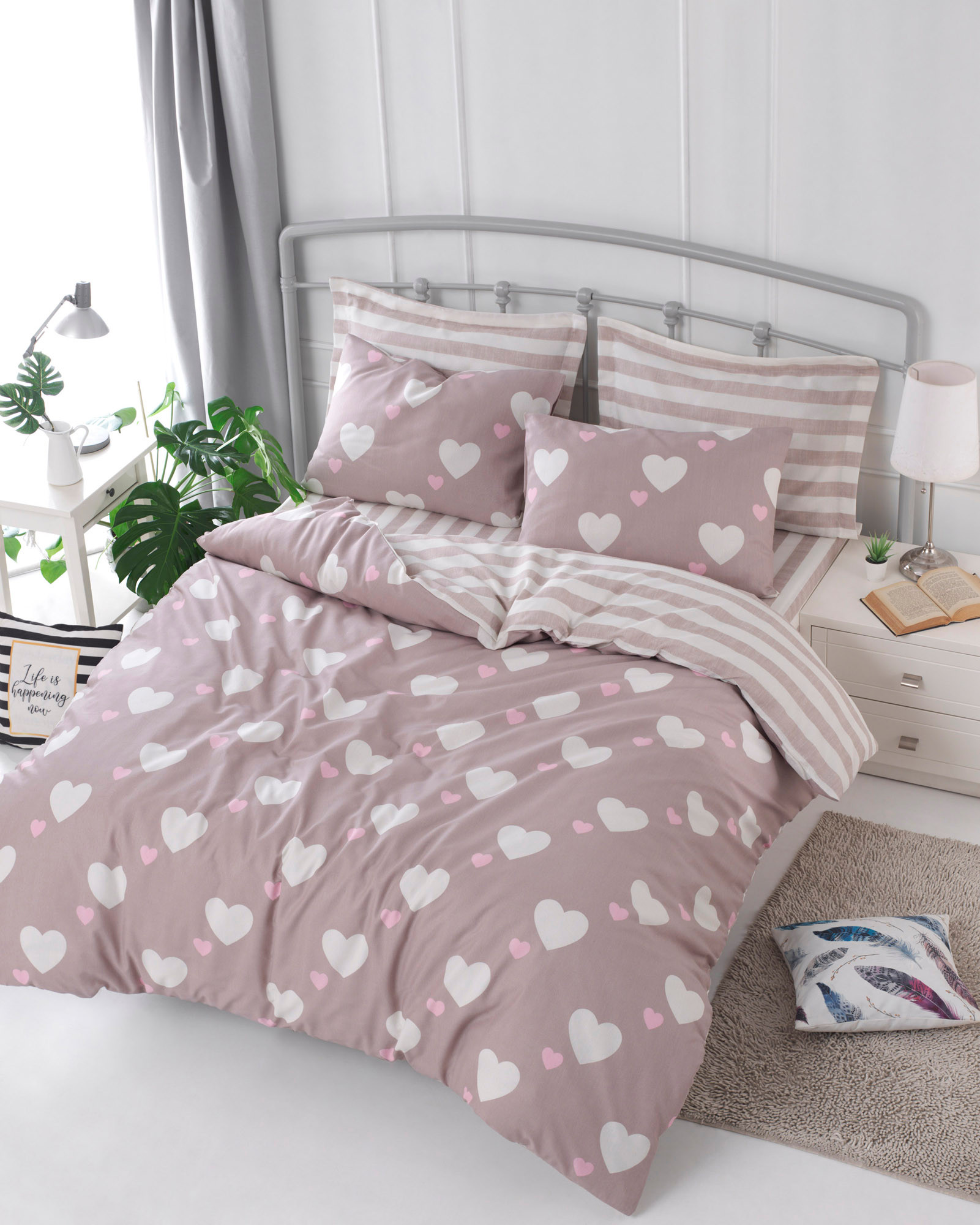 143EPJ441320-201.jpg Herz - Dusty Rose – Дупла постелнина - Image 1