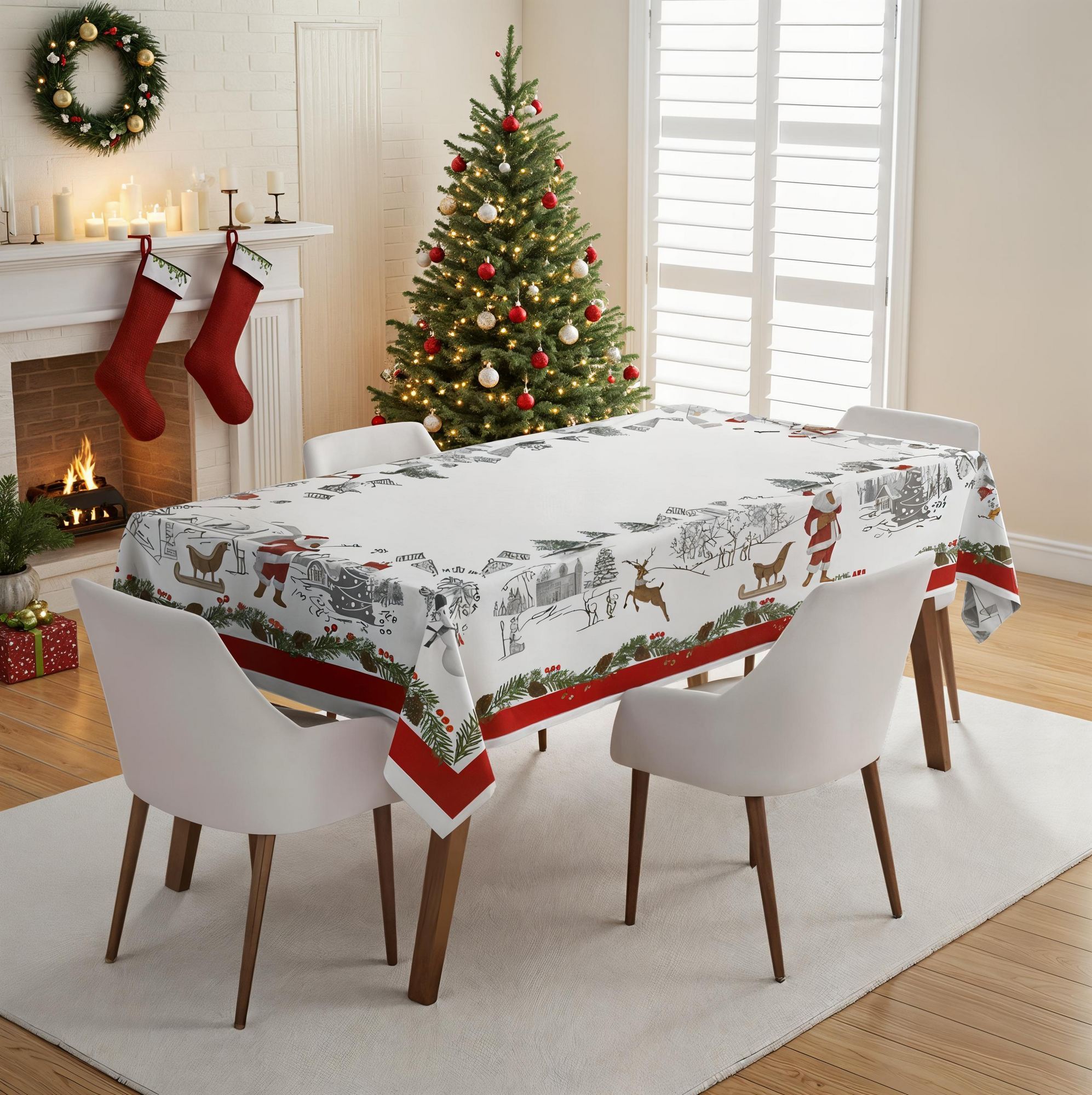 148WTN111120-201.jpg Winter Wonderland – Чаршав за маса - Image 1