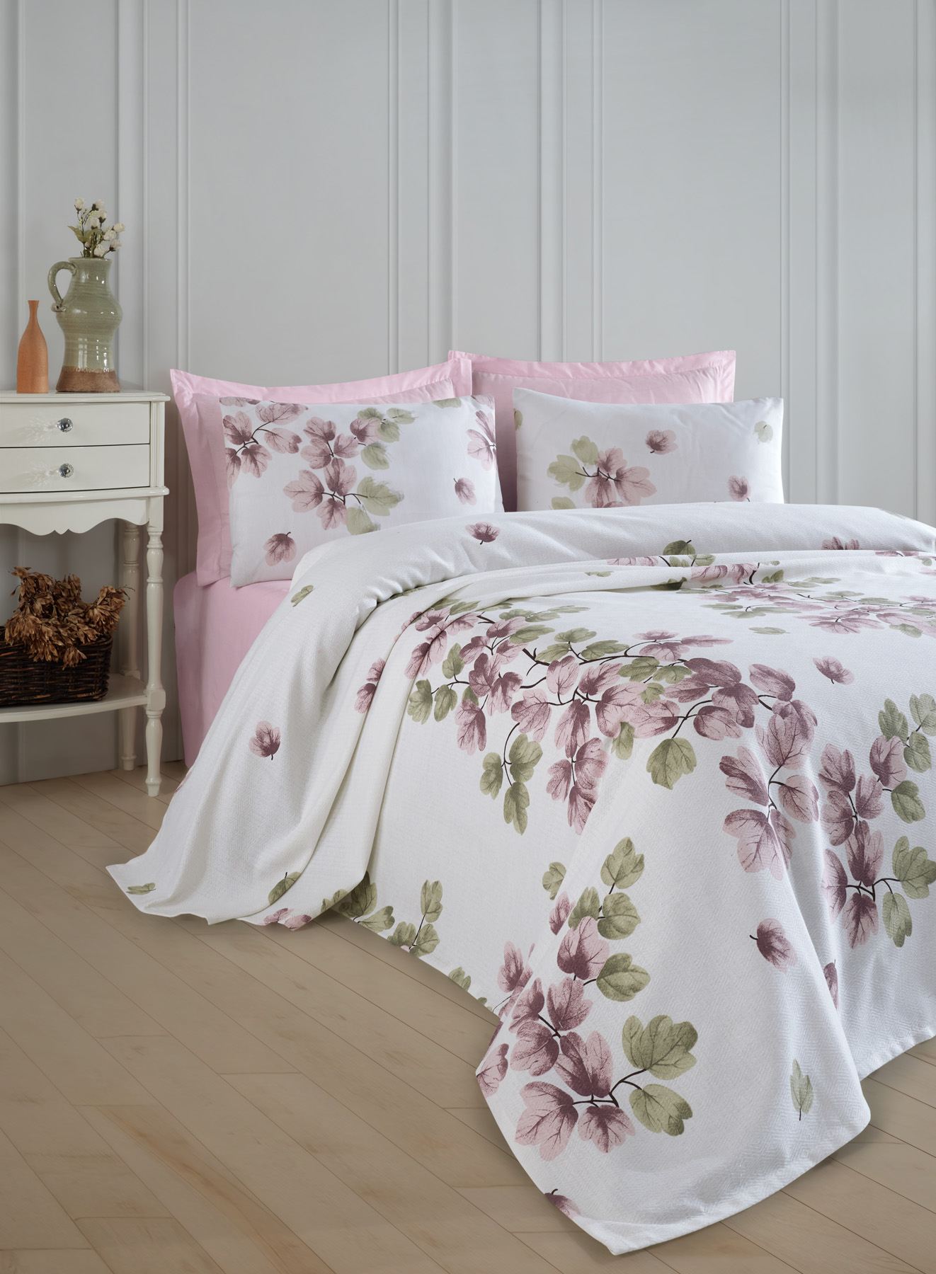162ELR657020-201.jpg Spring - Dusty Rose – Комплет единечни пике и навлака за перница - Image 1