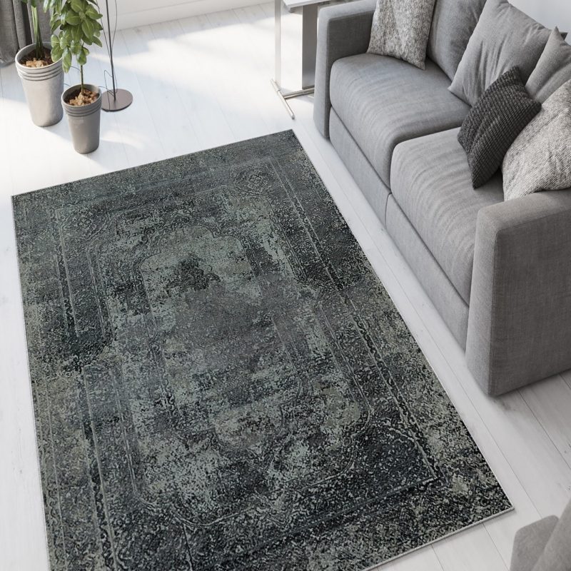 W932 – Dark Grey – Тепих за сала (80 x 150)
