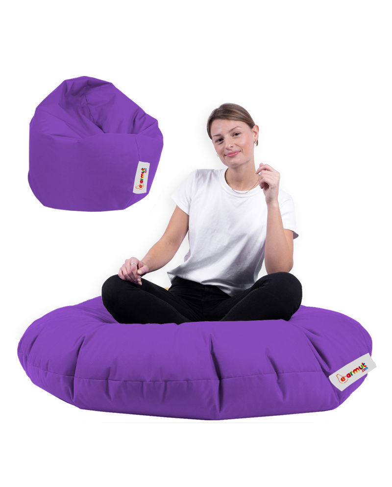 248FRN129020-201.jpg Iyzi 100 Cushion Pouf - Purple – Lazybag - Image 1