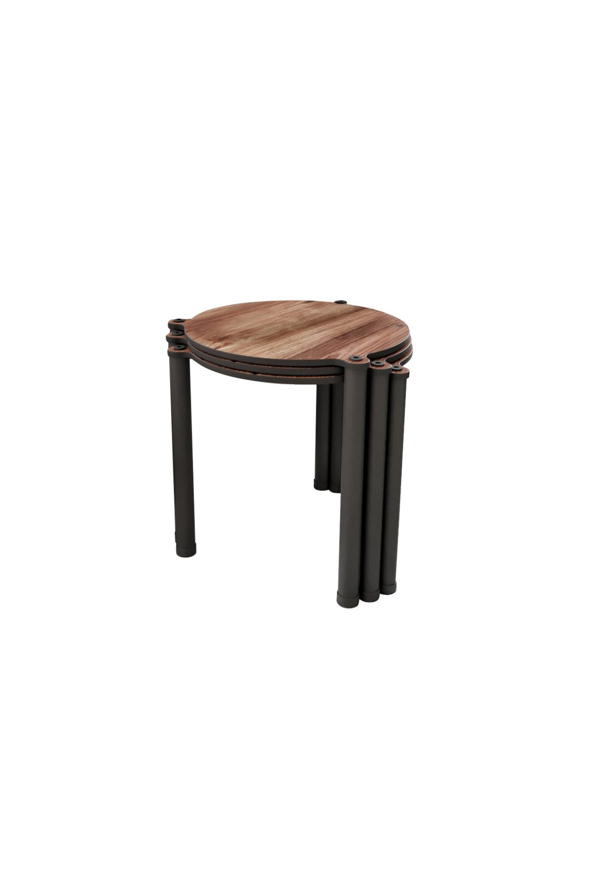 Lavia 3 - Walnut – Помошна масичка (3 парчиња) - Image 3