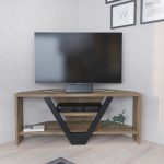 Karin - Walnut, Black – ТВ комода