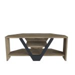 Karin - Walnut, Black – ТВ комода - Image 6