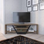Sares - Walnut, Black – ТВ комода
