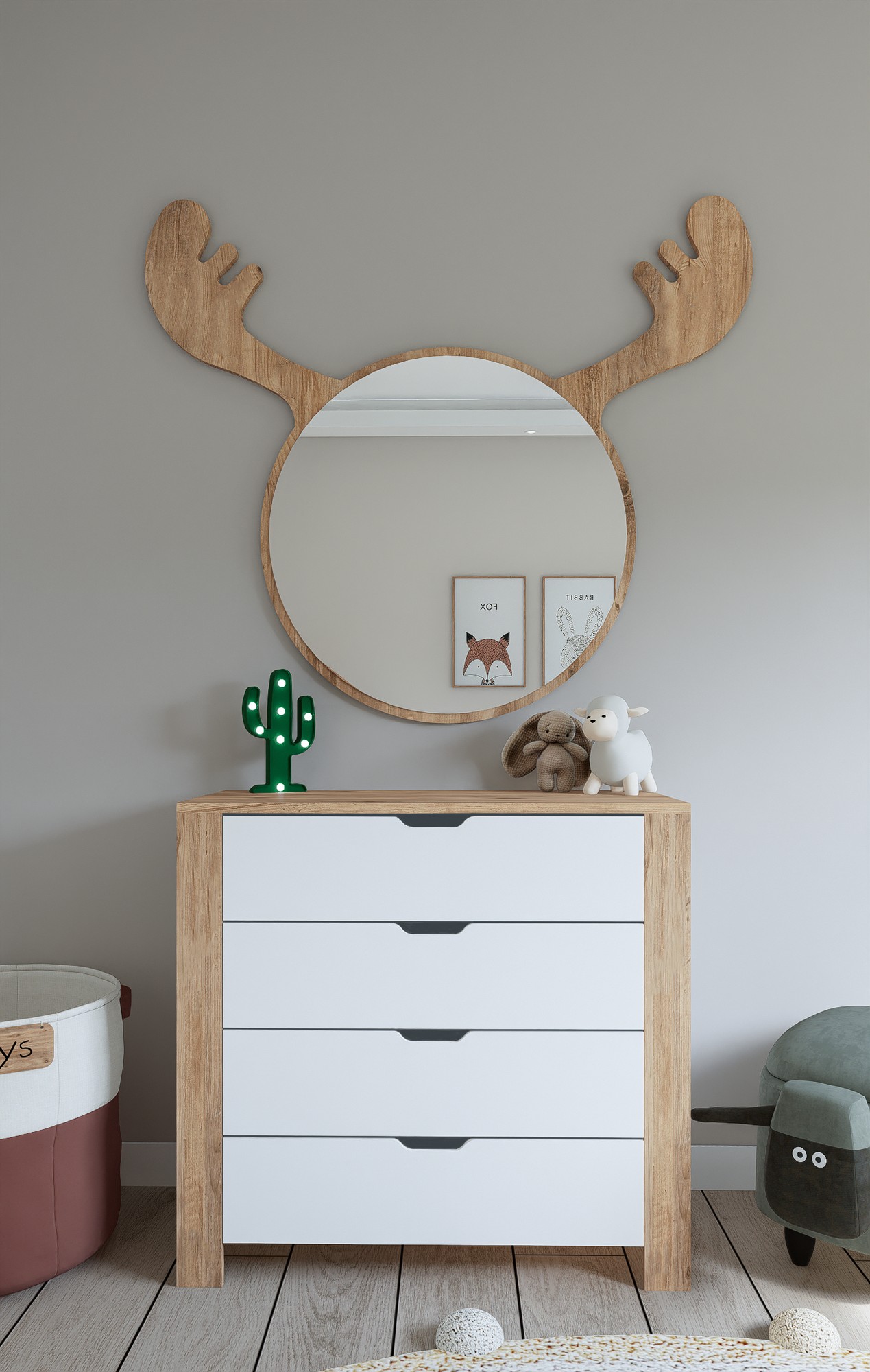 350MWD110620-201.jpg Nisan 1600-026 - White, Walnut – Комода - Image 1