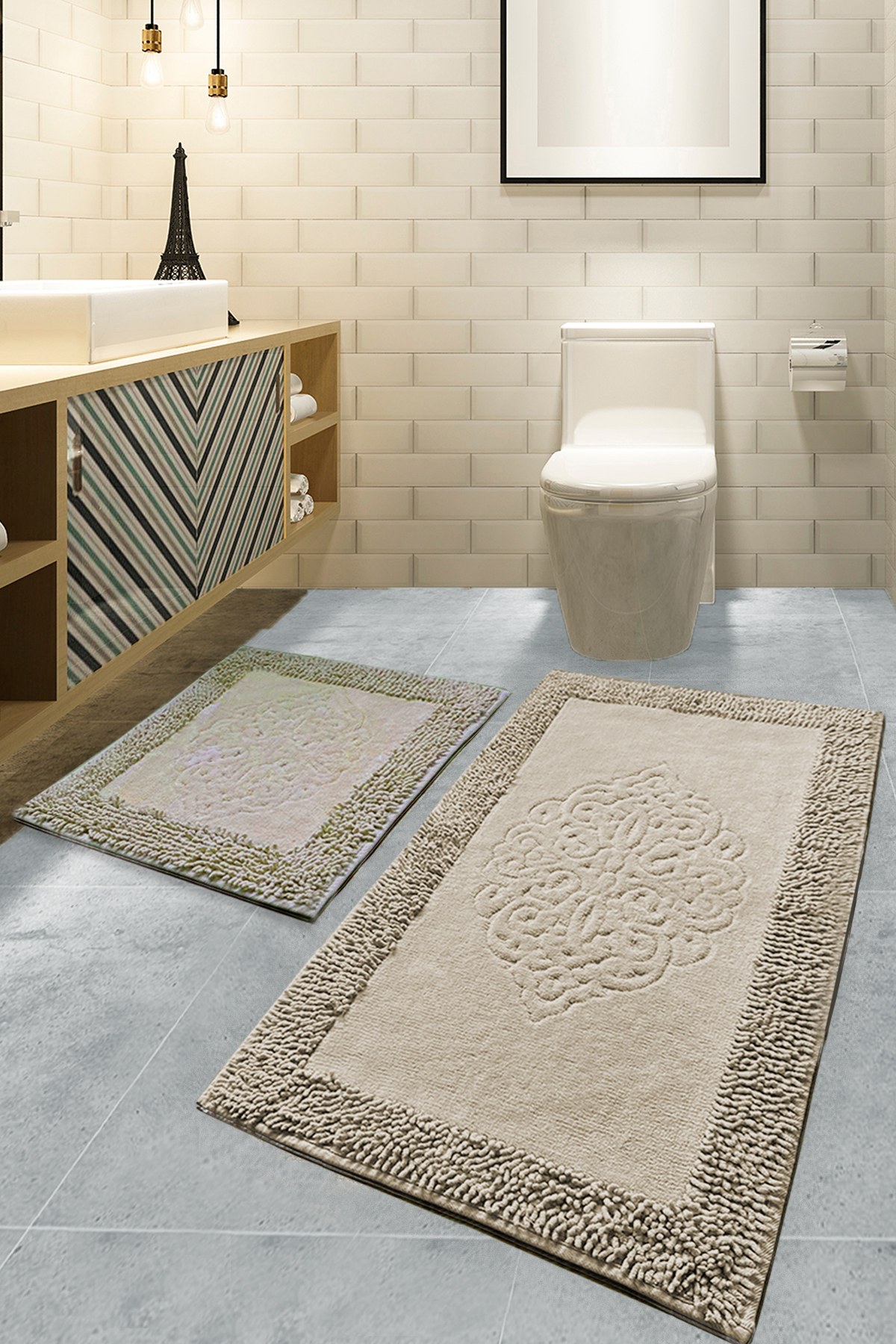 359CHL163520-201.jpg Piante - Beige – Патосници за бања (2 парчиња) - Image 1