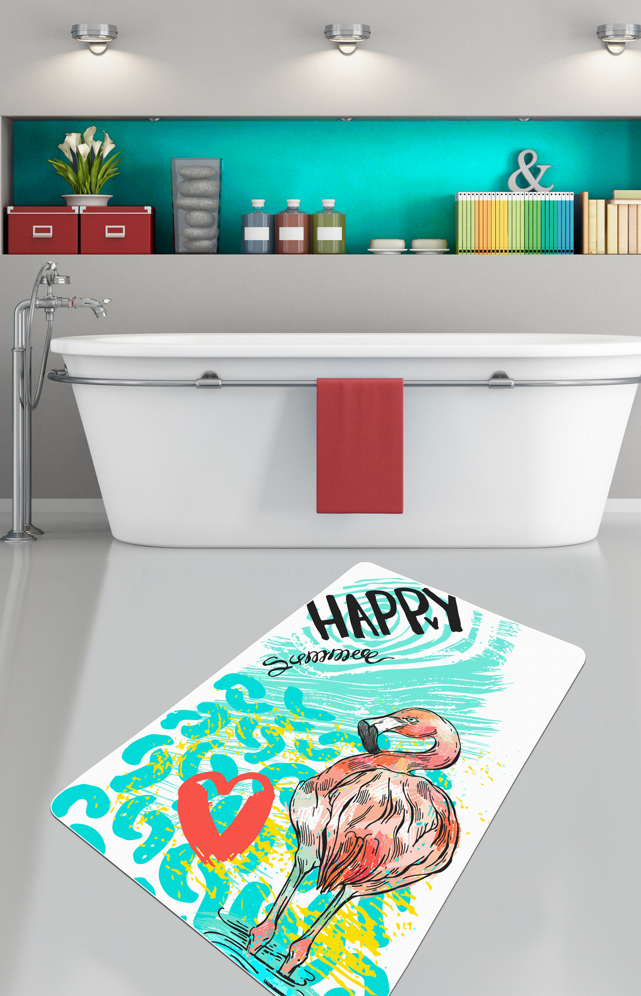 359CHL439820-201.jpg Happy Flamingo (70 x 120) – Патосник за бања - Image 1