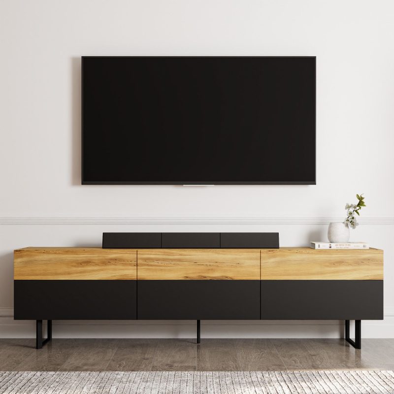 Sign – Black, Oak – ТВ комода