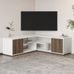Rosa - White, Antique Walnut – ТВ комода