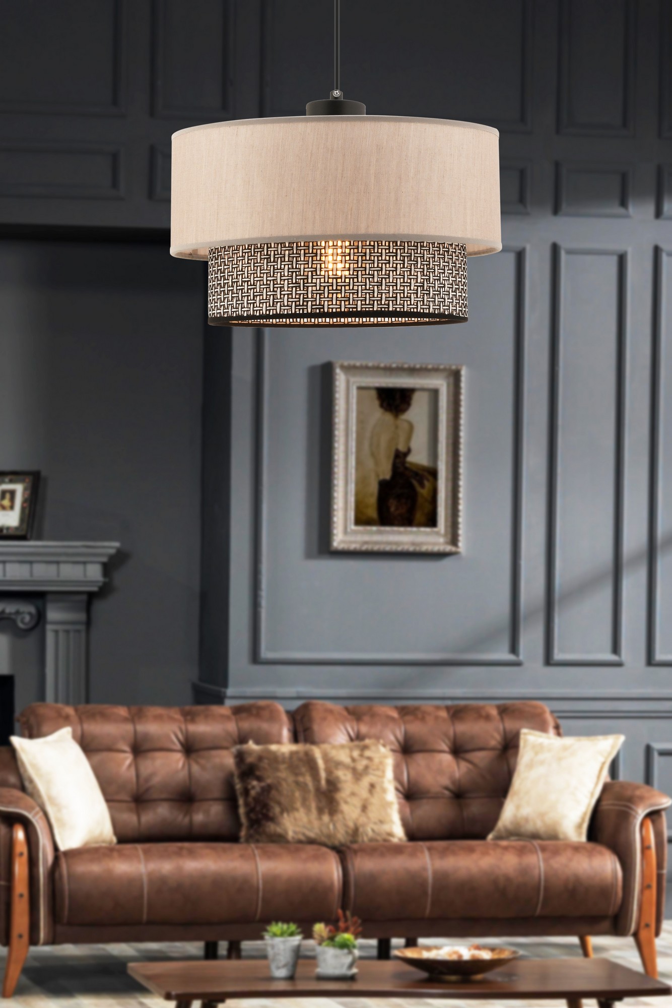 390FLH250720-201.jpg Echo - Grey, Beige – Лустер - Image 1