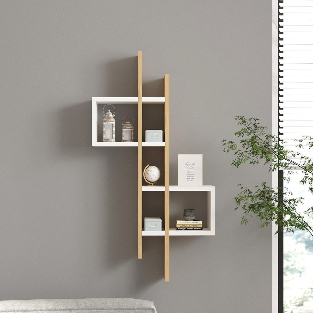 Emse - Sapphire Oak, White – Ѕидна полица - Image 2