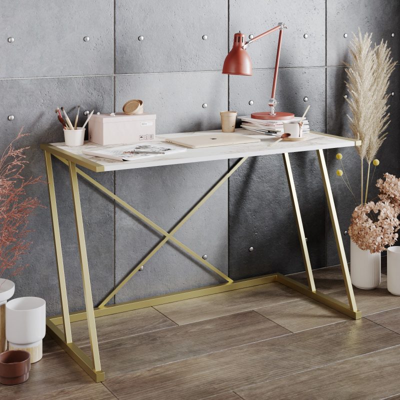 Anemon – White, Gold – Канцелариско биро –