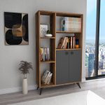 Meldan - Light Walnut, Anthracite – Полица за книги