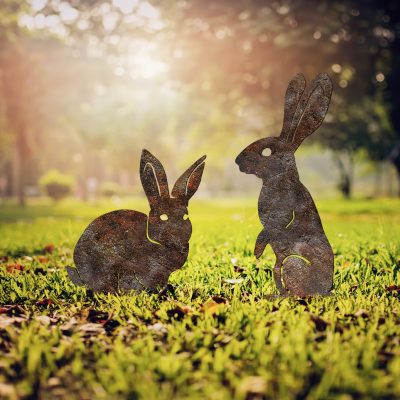 Rabbits -A 01 – Комплет украсни градинарски предмети (2 парчиња)