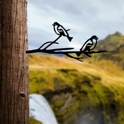 Bird On The Branch 08 – Black – Декоративен градинарски објект