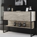 Luxe - Travertine, Black – Комода