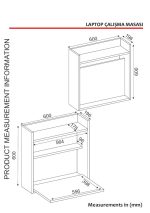 Laptop - White, Walnut – Канцелариско биро -  - Image 8