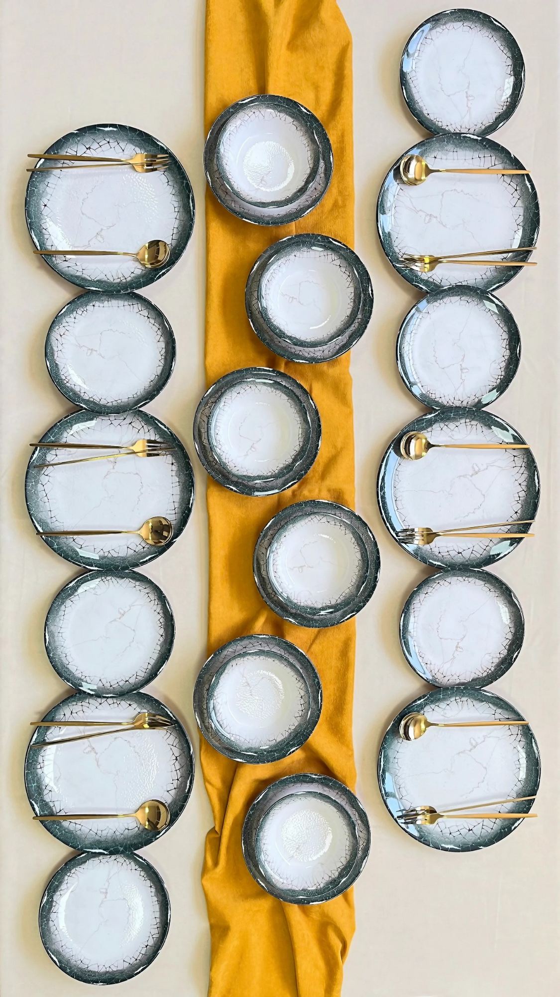 759NRE111420-201.jpg Albertus 24YT - White, Anthracite – Сет за вечера (24 парчиња) - Image 1