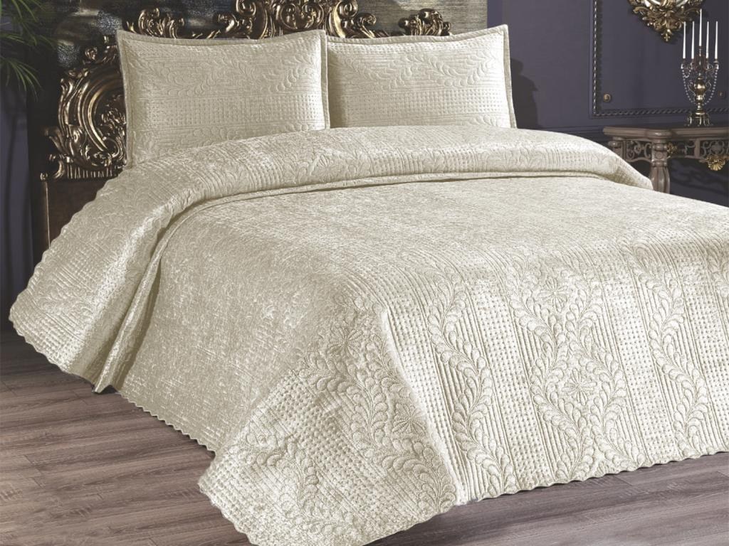 773NVA124320-201.jpg Velica - Cream – Сет Дупли прекривач и навлака за перница - Image 1