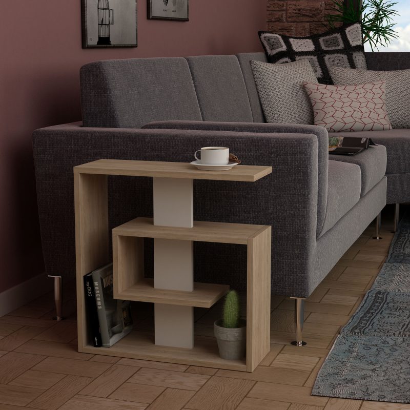 Saly – Sonoma Oak, White – Софа маси