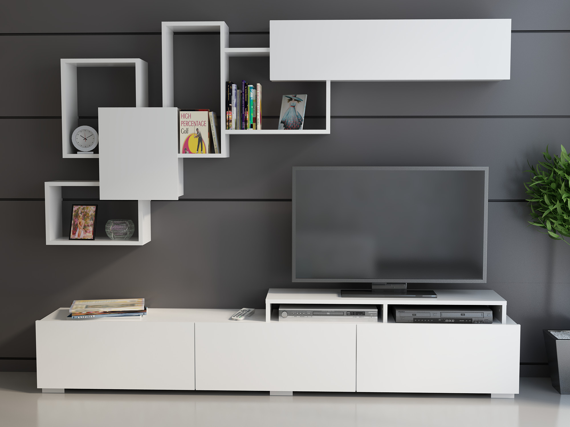 788DEC307120-201.jpg Amor - White – ТВ комода - Image 1