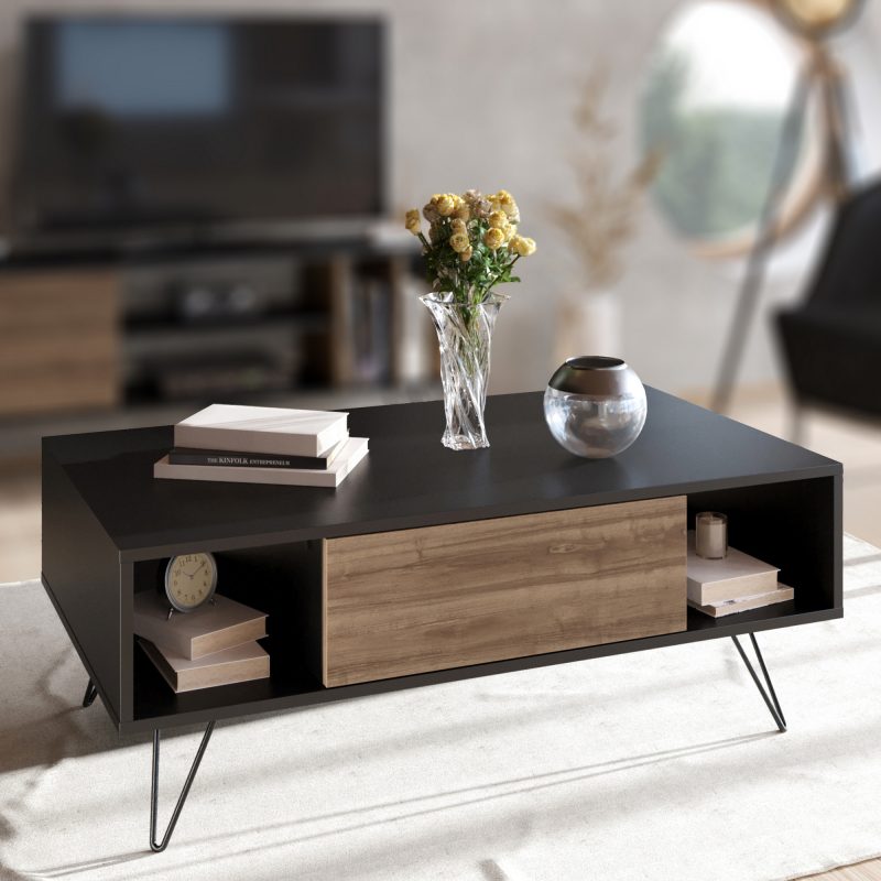 Mistico – Black, Walnut – Маса за кафе