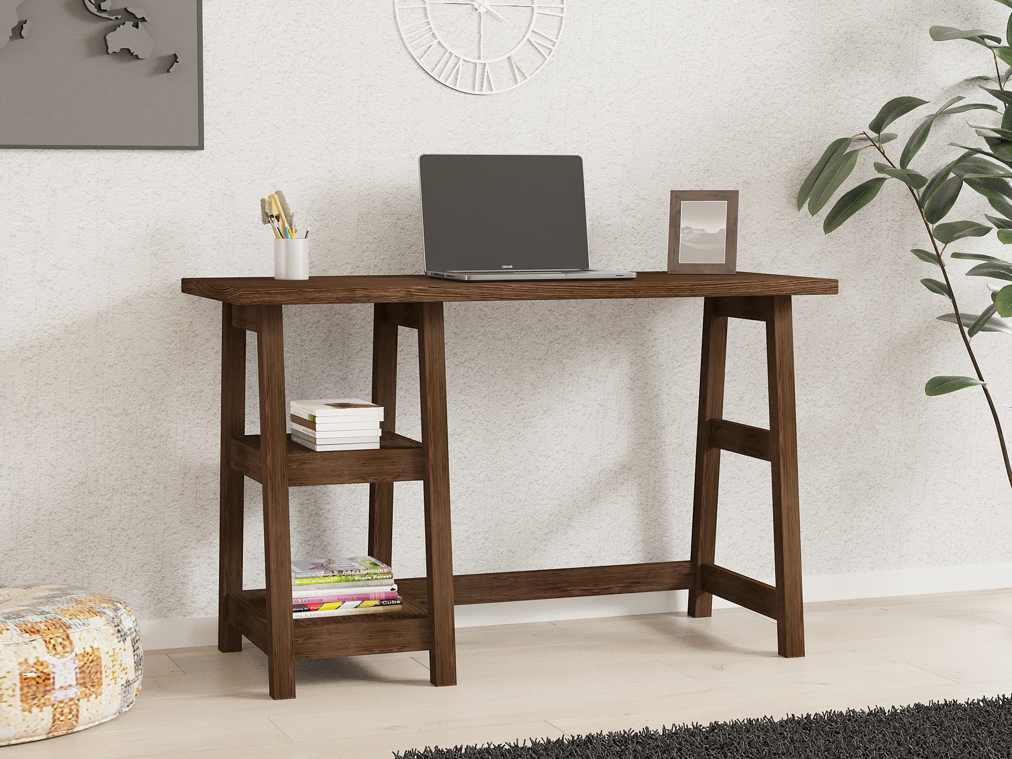 835PUQ380520-201.jpg Perla - Walnut – Канцелариско биро - - Image 1