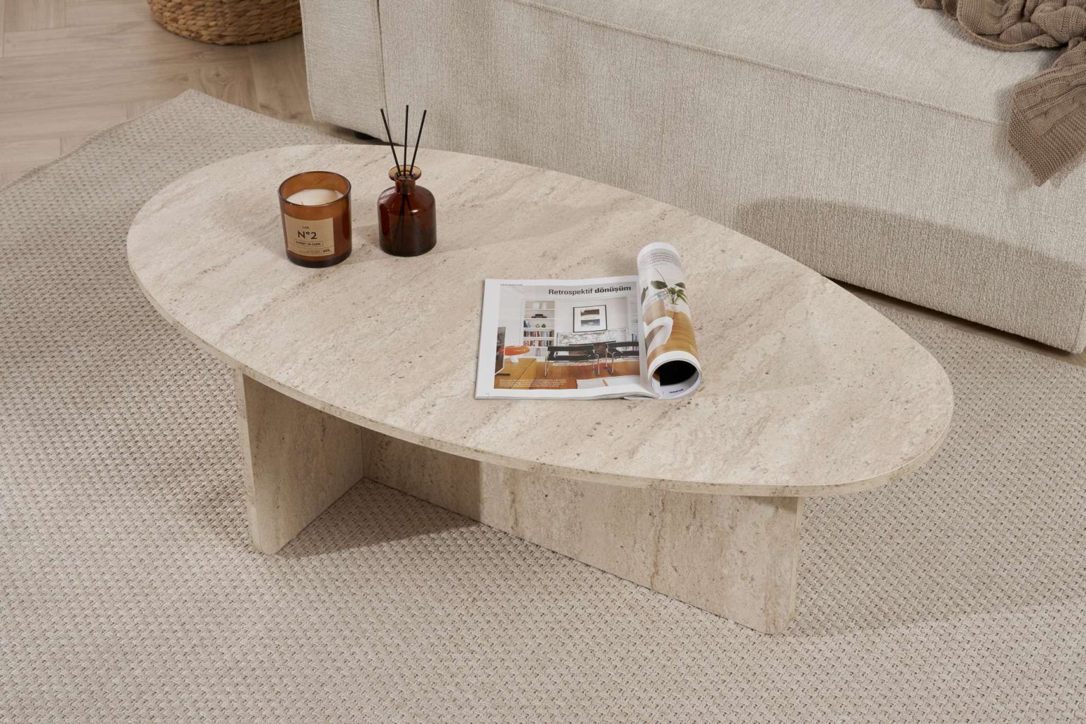 Orba - Travertine – Маса за кафе - Image 3