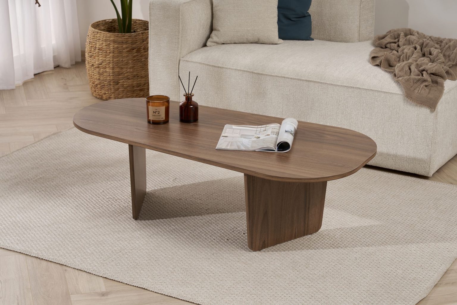 Ovalis - Walnut – Маса за кафе - Image 2