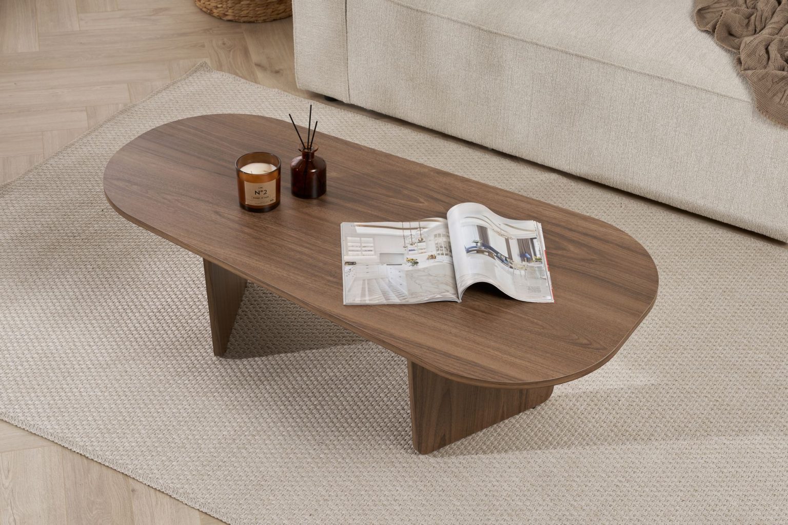 Ovalis - Walnut – Маса за кафе - Image 3