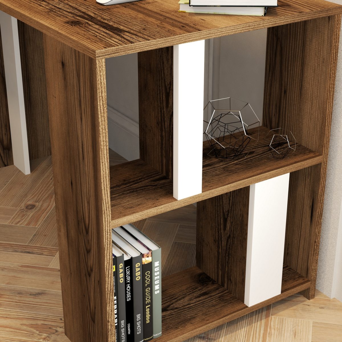 Lima - Walnut, White – Канцелариско биро -  - Image 4