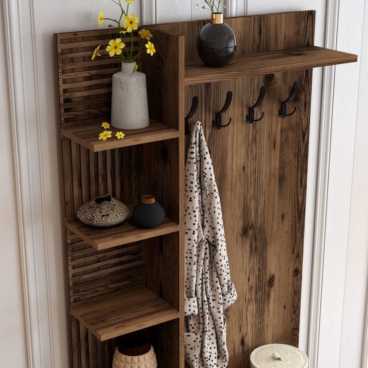 Viyana D - Walnut – Гардеробер за претсобје -  - Image 4