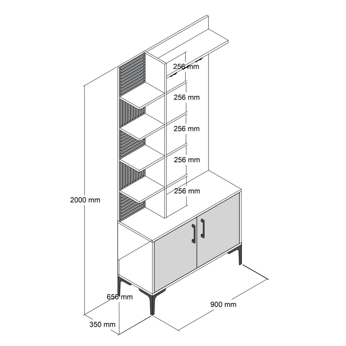 Viyana D - Walnut – Гардеробер за претсобје -  - Image 6