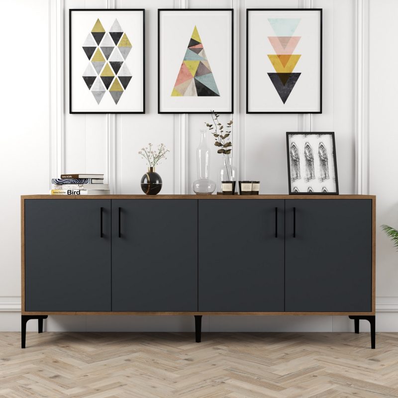 Kiev – Walnut, Anthracite – Конзола