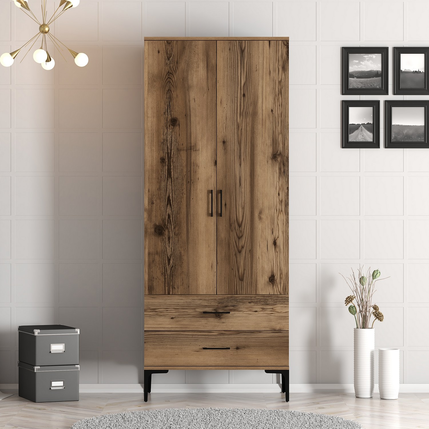 845HCT541720-201.jpg Kumsal T - Walnut – Гардеробер - Image 1