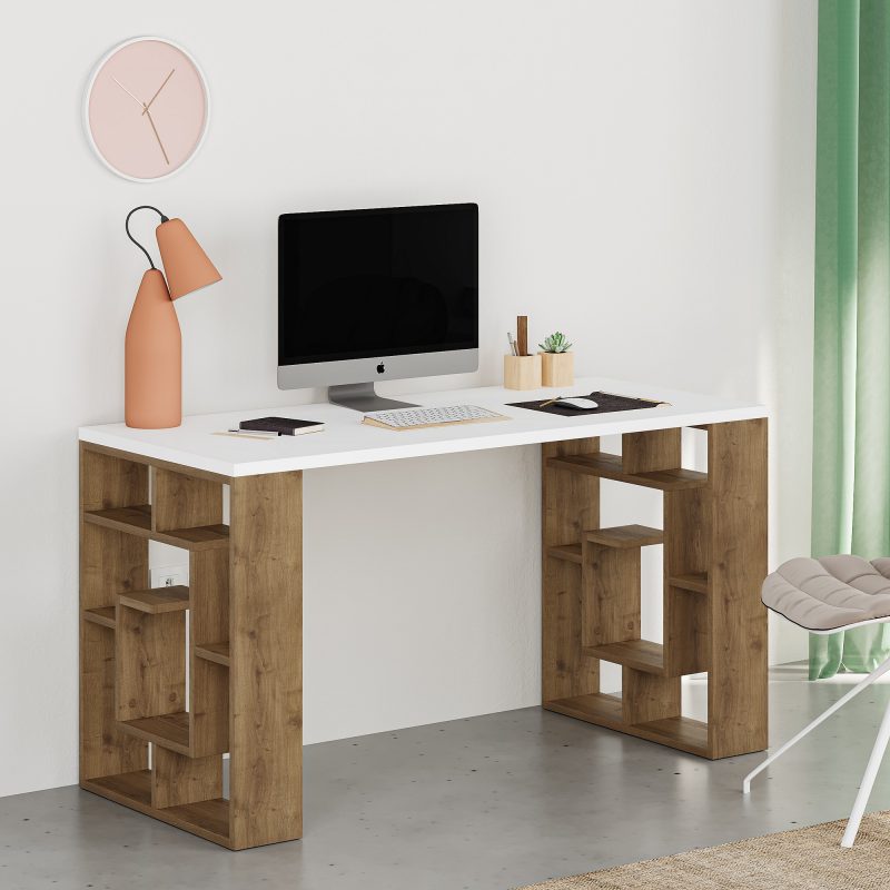 Maze – White, Dark Oak – Канцелариско биро –