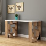Maze - White, Oak – Канцелариско биро - 