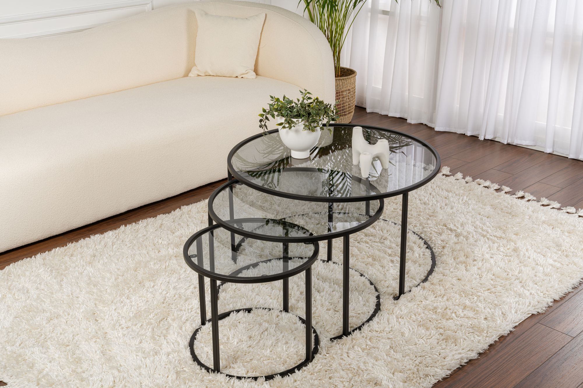 857NRD110420-201.jpg Aurum - 80, 60, 42 - Black, Grey – Комплет масичка за кафе - Image 1