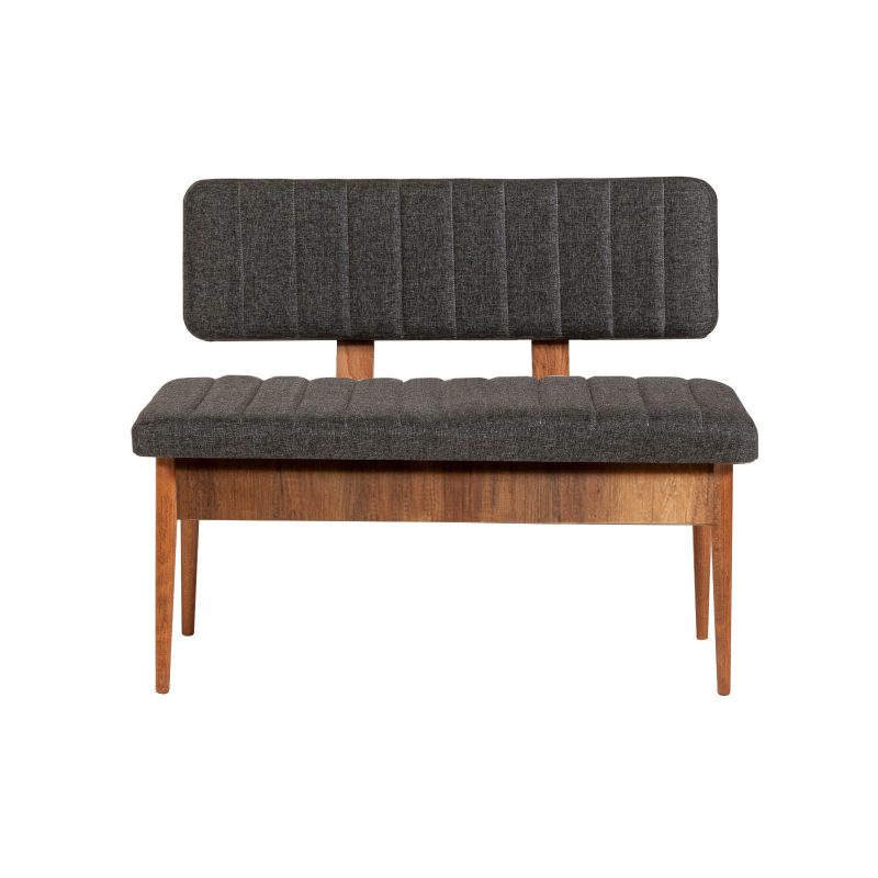Vina Bank Anthracite, Walnut – Клупа со складирање