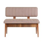 Vina Bank - Walnut, Stone – Клупа со складирање