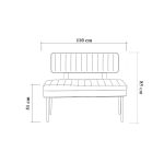 Vina Bank - Walnut, Stone – Клупа со складирање - Image 7