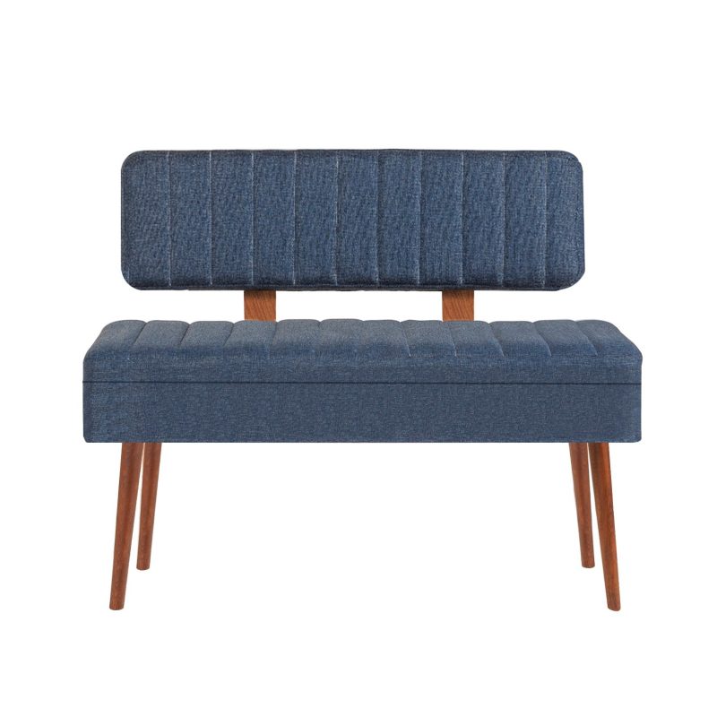 Vina 1048 – 1 – Walnut, Dark Blue – Клупа со складирање