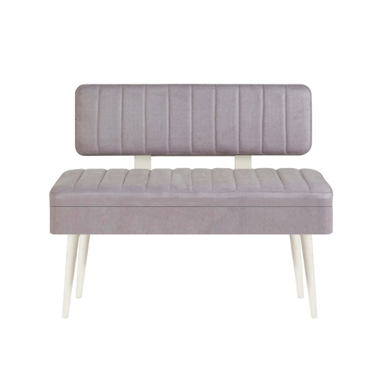 Vina 0701 – 1 – White, Grey – Клупа со складирање