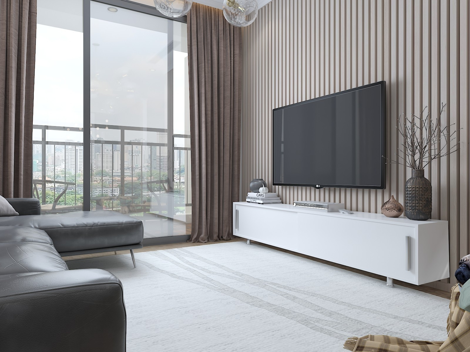 875ZNA301520-201.jpg Nehi - White, White – ТВ комода - Image 1